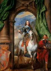 Portret konny Karola I, króla Anglii 1600-1649, z M. de St Antoine, 1633