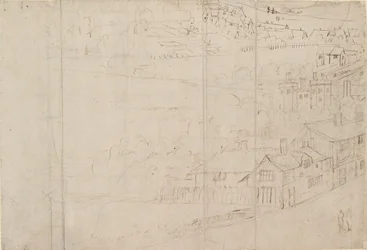 Panorama Londynu widziana z Southwark: Bankside, 1554