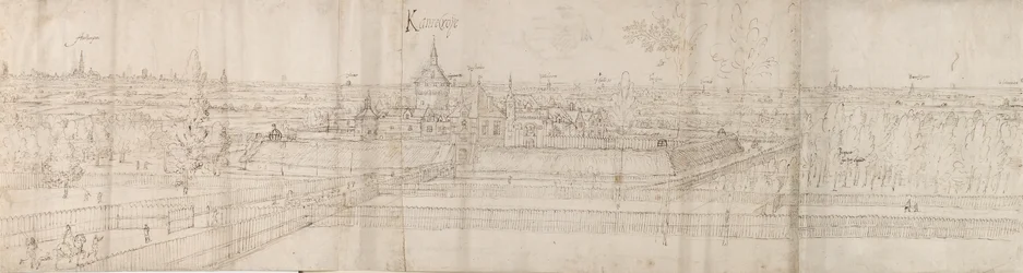Widok na Pałac Cantecroy w pobliżu Antwerpii i okolic, 1557-58