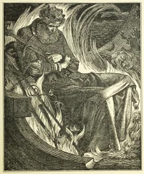 Śmierć króla Warwulfa, wyd. 1915 (grawerowanie)