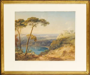 Jezioro Nemi (akwarela na papierze)