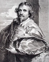 Daniel Mytens (ok.1590-ok.1647), grawerowany przez Paulusa Pontiusa (1603-58) (Grawerowanie)