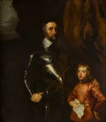 Portret Tomasza, hrabiego Arundel z jednym z jego wnuków (1592-1646), ok. 1620-41 (olej na płótnie)