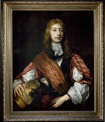 Thomas Killigrew i jego pies (olej na płótnie)