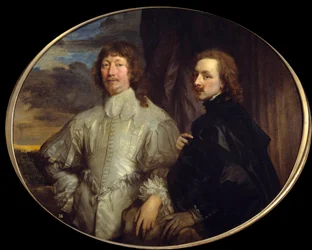 Podwójny portret Sir Endymiona Portera i artysty. Endimion lub Endymion Porter (1587-1649), dyplomata dworu angielskiego i protektor Van Dycka. Obraz Antona (Antoon lub Anthony) van Dyck (1599-1641) 1623 Madryt, Musee du Prado - Podwójny port
