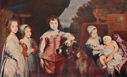 Pięć najstarszych dzieci Karola I, 1637, 1903