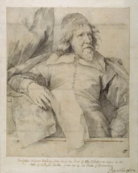 Inigo Jones (czarna kreda na papierze)