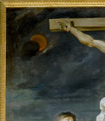 Chrystus na krzyżu, Maryja Dziewica, święty Jan i ...