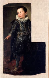 Portret Ansalda Pallavicina (urodzonego w 1622) jako dziecka. Antonie Van Dyck (1599-1641), ok. 1625, wymiary 288x198 cm, Genua, Galleria Nazionale di Palazzo Spinola