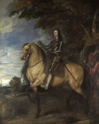Portret konny Karola I około 1637-38