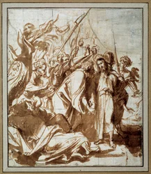 Aresztowanie Chrystusa. Rysunek Antona Van Dycka (1599-1641) Ec. Bujda.