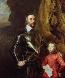 Thomas Howard, 2. hrabia Arundel, z wnukiem Tomaszem, późniejszym 5. księciem Norfolk, 1635-36