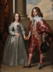 Wilhelm II, książę Oranii, i jego narzeczona Maria Stuart. Podwójny portret Wilhelma II (1626-1650), księcia Oranii, i księżniczki Marii Stuart (1631-1660), późniejszej księżniczki królewskiej