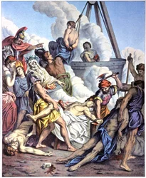 Męczeństwo Machabeuszów, połowa XIX wieku (ilustracja)