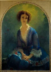 Portret hrabiny Eugene Pastre, z domu Celine de Beaulaincourt (1825-1900) Obraz Ernesta Heberta (1817-1908) 1851 Nd. 1,16x0,84 m Paryż, Muzeum Heberta