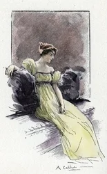 Retrato de Josephine de Beauharnais (1763-1814) na época de seu encontro com Napoleão Bonaparte (1769-1821) por volta de 1795 (Retrato de Josephine de Beauharnais pouco antes de seu casamento com Napoleão Bonapartepolonês