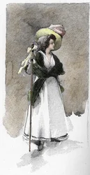 Portret włoskiej śpiewaczki Giuseppiny Grassini (1773-1850)