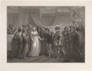 Catherine van Valois en koning Hendrik V van Engeland Księżna Katarzyna francuska podarowana Henrykowi V Anglii (...) (tytuł na obiekcie)