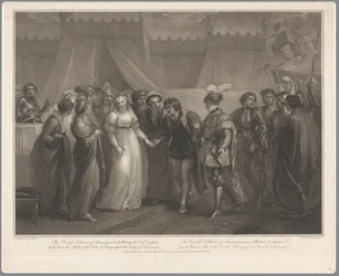 Katarzyna van Valois en koning Hendrik V van Engeland, 1420 Księżniczka Katarzyna francuska podarowana Henrykowi V Anglii (...) 1419 / La Princesse Catherine de France (...) (tytuł na obiekcie)