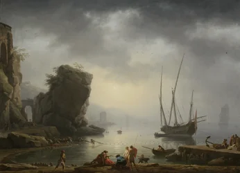 Śródziemnomorska scena nadmorska, 1746