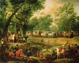 Napoleon na polowaniu w lesie Compiègne, 1811