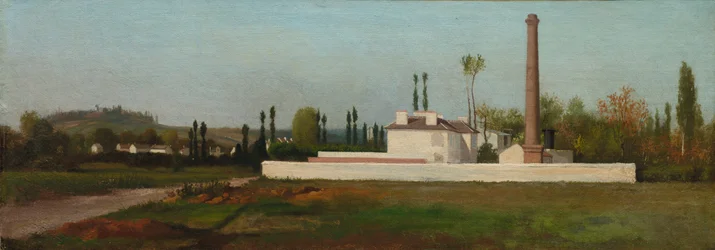 Zakład przemysłowy, ok. 1865-70 (olej na tkaninie)