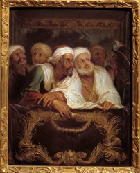 Ambasador Maroka Mohamed Temin na pokazie w loży włoskiej komedii w Paryżu w lutym 1682 r. Obraz Antoine