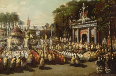 Procesja z Najświętszym Sakramentem, 1855