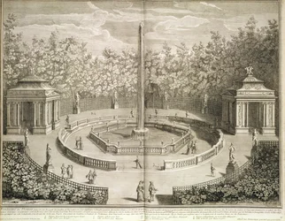 Fontanna Kopuł, Wersal, ok. 1715 (akwaforta)
