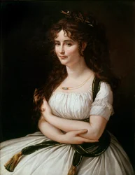 Portret Madame Pasteur, z domu Madeleine Alexandre (1773-1841) Obraz Antoine Jean Gros (1771-1835) XIX-wieczne słońce. 0,86x0,37 m²