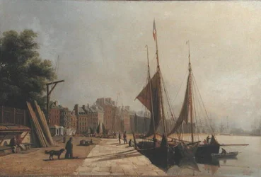 Early Morning Quayside, Le Havre, ok. 1853 (olej na płótnie)