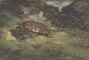 Lampart i wąż, 1810-75 (wc na papierze wykładanym)