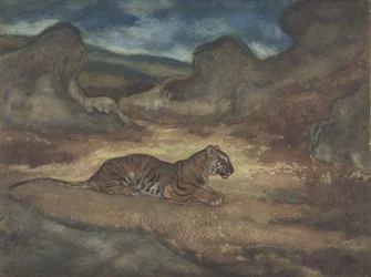 Tygrys w krajobrazie, 1810-75.