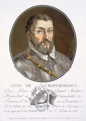Anna de Montmorency, z Portraits des grands hommes, femmes illustres, et sujets memorables de France, grave et imprimes en couleurs, wyd. Pierre Blin, 1786-92, Paryż (rycina kolorowa)