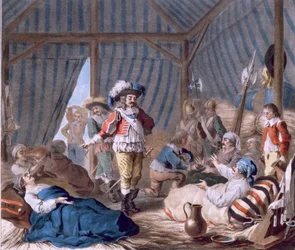 Hrabia Harcourt (1601-66) pokazuje swoje człowieczeństwo podczas oblężenia Turynu (1640), 1787 (patrz także 169707)