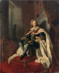Król Fryderyk I na srebrnym tronie, ok. 1712 r.