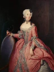 Portret księżniczki pruskiej Luise Ulrike (1720-1782) z maską w ręku