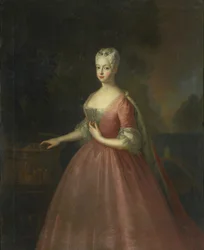 Portret księżnej Friederike Luise z Prus 1714-1784, margrabiny Brandenburgii-Ansbach