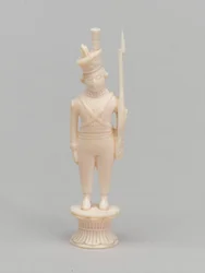 Biały pionek, figura szachowa, Indie, 1820 ok