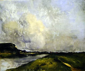 Brzeg rzeki (olej na płótnie)