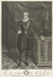 Portret połówkowy Henryka IV (grafit na papierze)