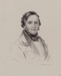 Portret pianisty i kompozytora Josepha Bernarda Woetsa 1783-1878 , c. 1830.
