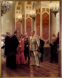 Kronprinz Wilhelm Pruski (1882-1951) na balu dworskim (olej na płótnie)