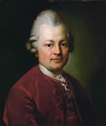 Gotthold Ephraim Lessing, niemiecki poeta (olej na płótnie)