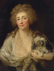 Portret Anny Oraczewskiej z psem, 1789