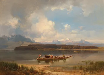 Niemcy: Jezioro Chiemsee jesienią