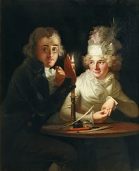 Zaręczyny przy świecach, ok. 1790-98 (olej na płótnie)