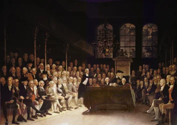 William Pitt przemawiający do Izby Gmin w sprawie francuskiej deklaracji wojen 1793