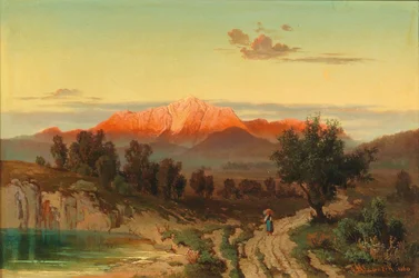 Zachód słońca nad Hoher Göll
