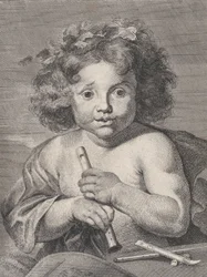 Młody Bachus, trzymający flet, 1728.